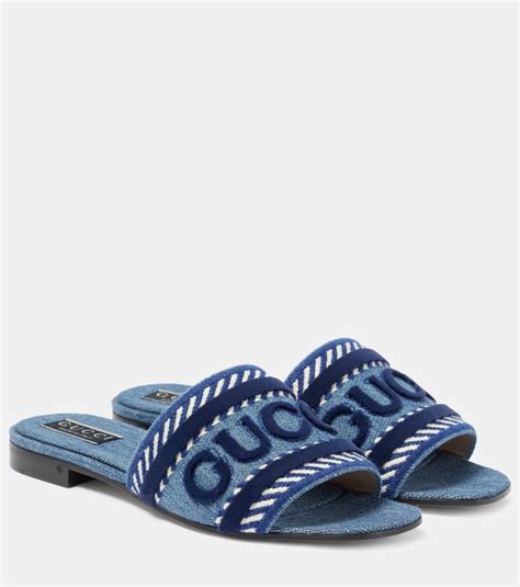 gucci jane denim slides